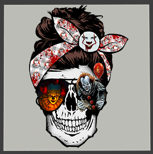 Horror Face DTF Transfers – Skull & Slasher Inspired Heat Transfers
