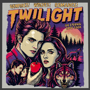 Twilight Movie DTF Transfers – Durable DTF Designs