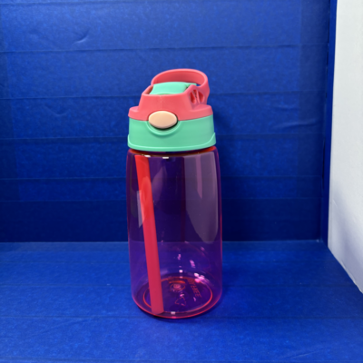 Vibrant Kids' Water Bottles – 16oz with Flip-Top Lid & Straw – Leak-Proof, BPA-Free