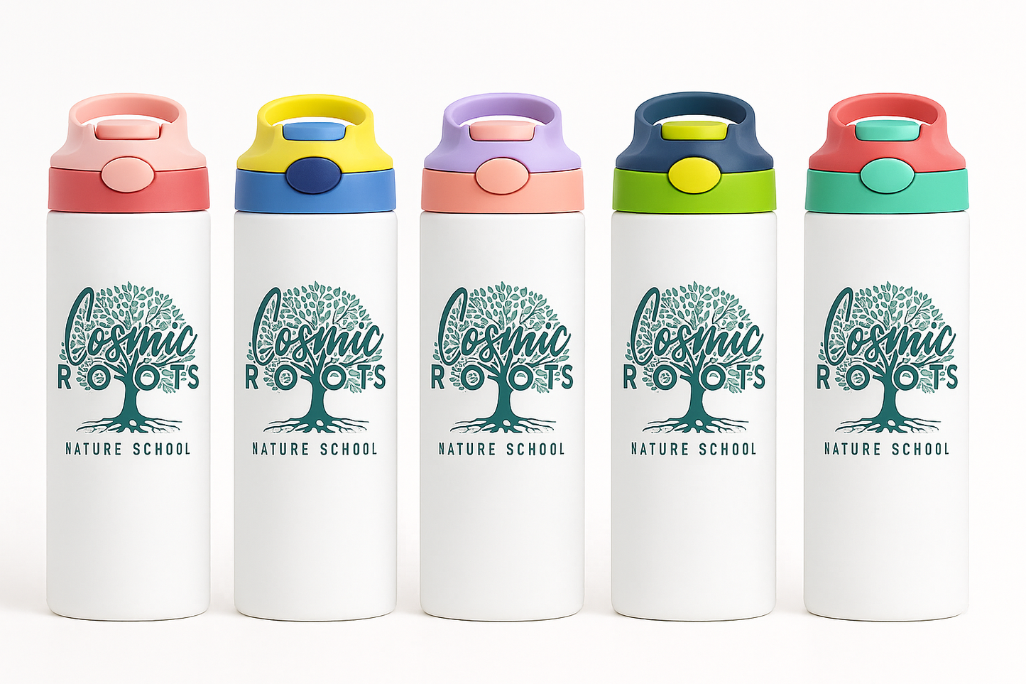 Cosmic 20oz Stainless Steel Water Bottle with Colorful Lids