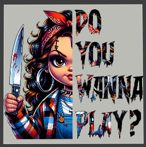 Horror Character DTF Transfer - Text Mask