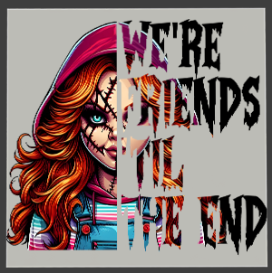 Horror Character DTF Transfer - Text Mask