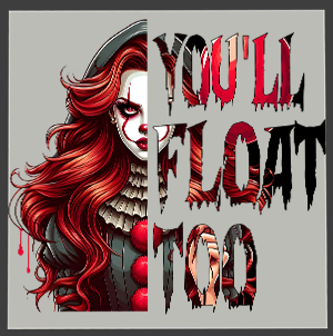 Horror Character DTF Transfer - Text Mask