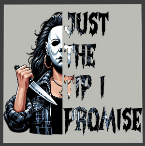 Horror Character DTF Transfer - Text Mask