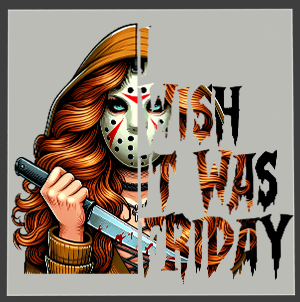 Horror Character DTF Transfer - Text Mask