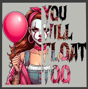 Horror Character DTF Transfer - Text Mask