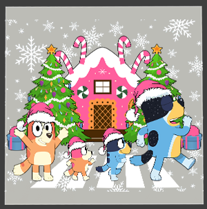 Bluey Christmas DTF Transfers – Ready to Press Holiday Heat Transfers