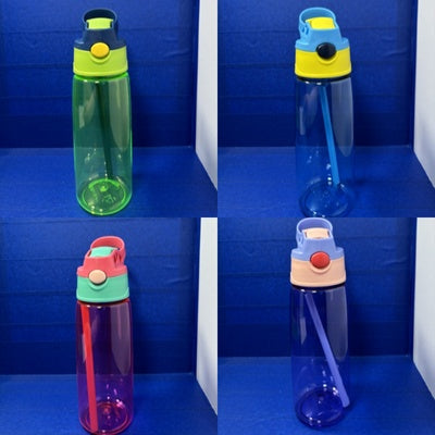 Vibrant Kids' Water Bottles – 16oz with Flip-Top Lid & Straw – Leak-Proof, BPA-Free